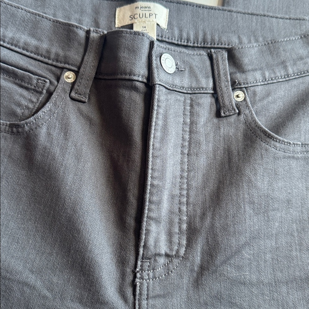 M Jeans By Maurices Charcoal Straight Leg Jeans Short - Picture 7 of 10